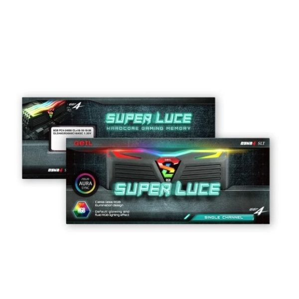 رم دسکتاپ DDR4 تک کاناله 3000 مگاهرتز CL16 گیل مدل SUPER LUCE RGB SYNC ظرفیت 16گیگابایت