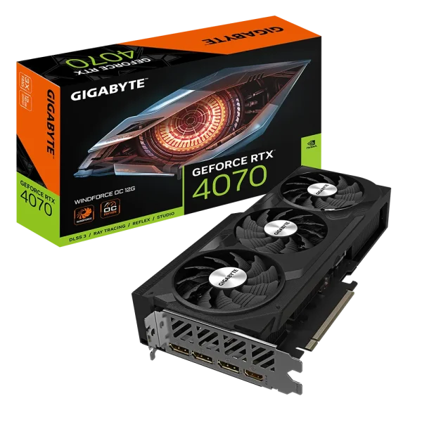 کارت گرافیک گیگابایت مدل RTX 4070 WINDFORCE OC 12GB