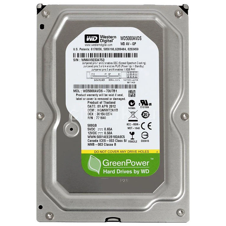 هارد اینترنال وسترن دیجیتال مدل WD-AV-GP WD5000AVDS ظرفیت 500 گیگابایت 2 هارد اینترنال وسترن دیجیتال مدل WD-AV-GP WD5000AVDS ظرفیت 500 گیگابایت