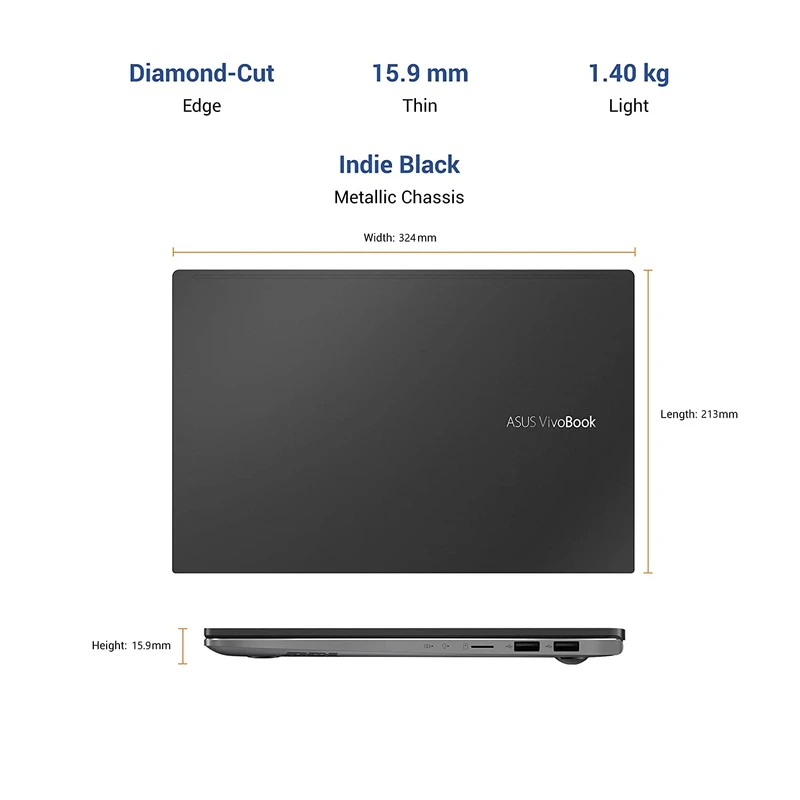 لپ تاپ 14 اینچی ایسوس مدل M433UA-EB406 6 لپ تاپ 14 اینچی ایسوس مدل M433UA-EB406