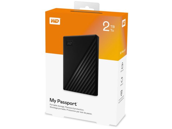 هارد اکسترنال وسترن دیجیتال مدل (WDBYVG0020BBK-WESN) Western Digital My Passport ظرفیت 2 ترابایت