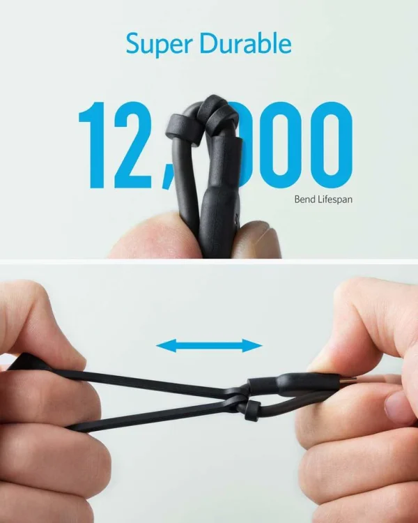 کابل تبدیل USB به Lightning / Type C / Micro USB انکر مدل A8436 PowerLine II 3-in-1 طول 0.9 متر