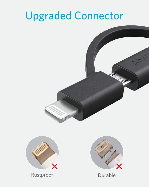 کابل تبدیل USB به Lightning / Type C / Micro USB انکر مدل A8436 PowerLine II 3-in-1 طول 0.9 متر