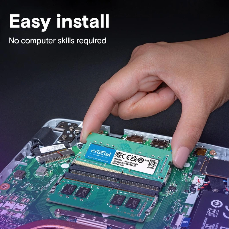 رم لپ تاپ DDR4 دو کاناله 3200 مگاهرتز CL22 کروشیال مدل CT16 ظرفیت 16 گیگابایت 3 رم لپ تاپ DDR4 دو کاناله 3200 مگاهرتز CL22 کروشیال مدل CT16 ظرفیت 16 گیگابایت