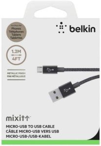 کابل تبدیل USB به microUSB بلکین مدل F2CU021bt04 طول 1.2 متر