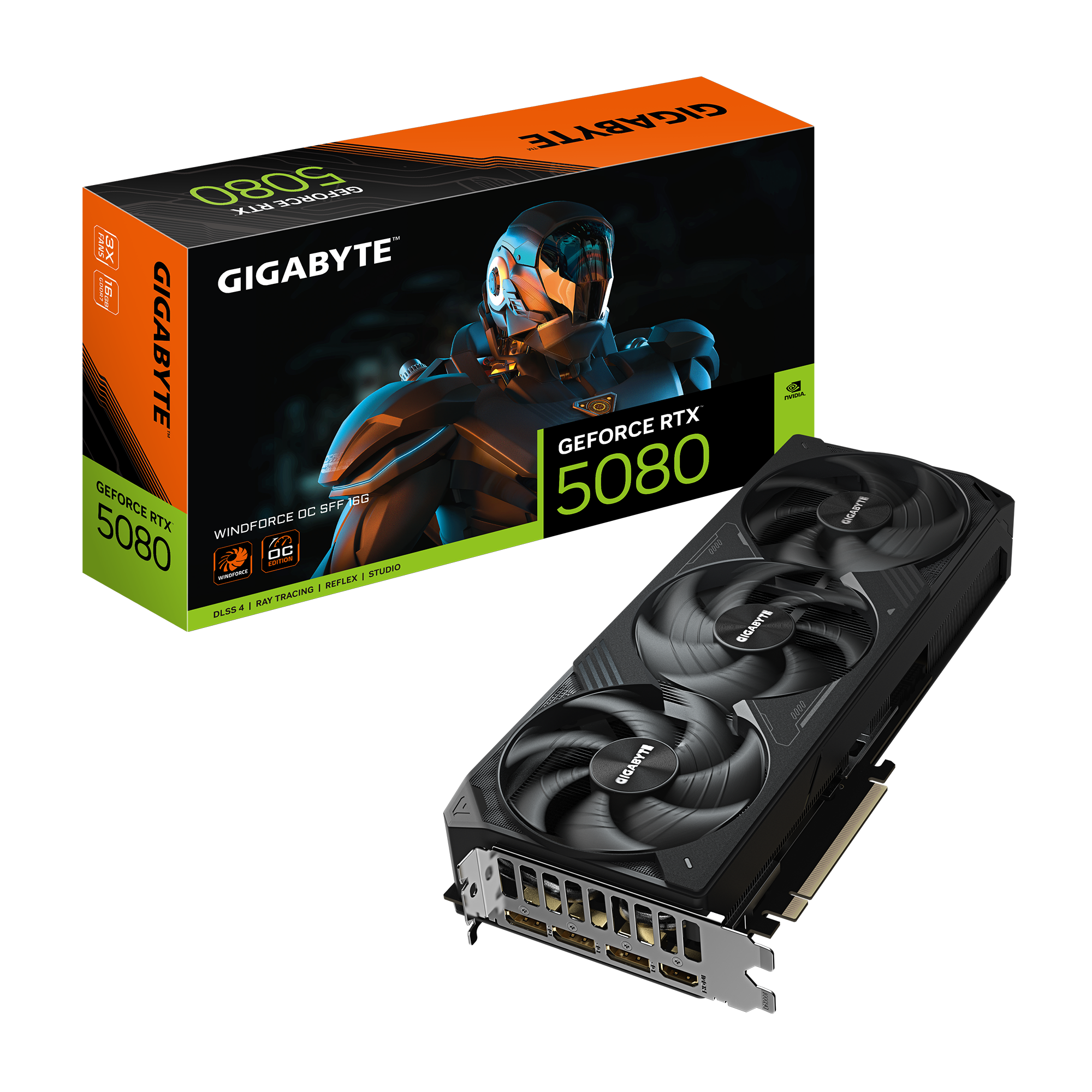 کارت گرافیک Gigabyte GeForce RTX 5080 WINDFORCE OC 16G (GV-N5080WF3OC-16GD)