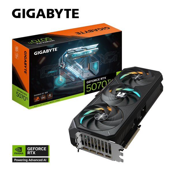 کارت گرافیک Gigabyte GeForce RTX 5070 Ti GAMING OC 16G (GV-N507TGAMING OC-16GD)