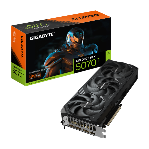 کارت گرافیک Gigabyte GeForce RTX 5070 Ti WINDFORCE OC SFF 16G (مدل GV-N507TWF3OC-16GD)