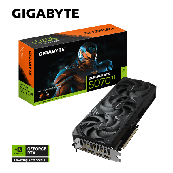 کارت گرافیک Gigabyte GeForce RTX 5070 Ti WINDFORCE OC SFF 16G (مدل GV-N507TWF3OC-16GD)