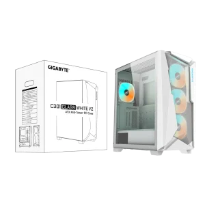 کیس گیمینگ گیگابایت C301 GLASS WHITE V2