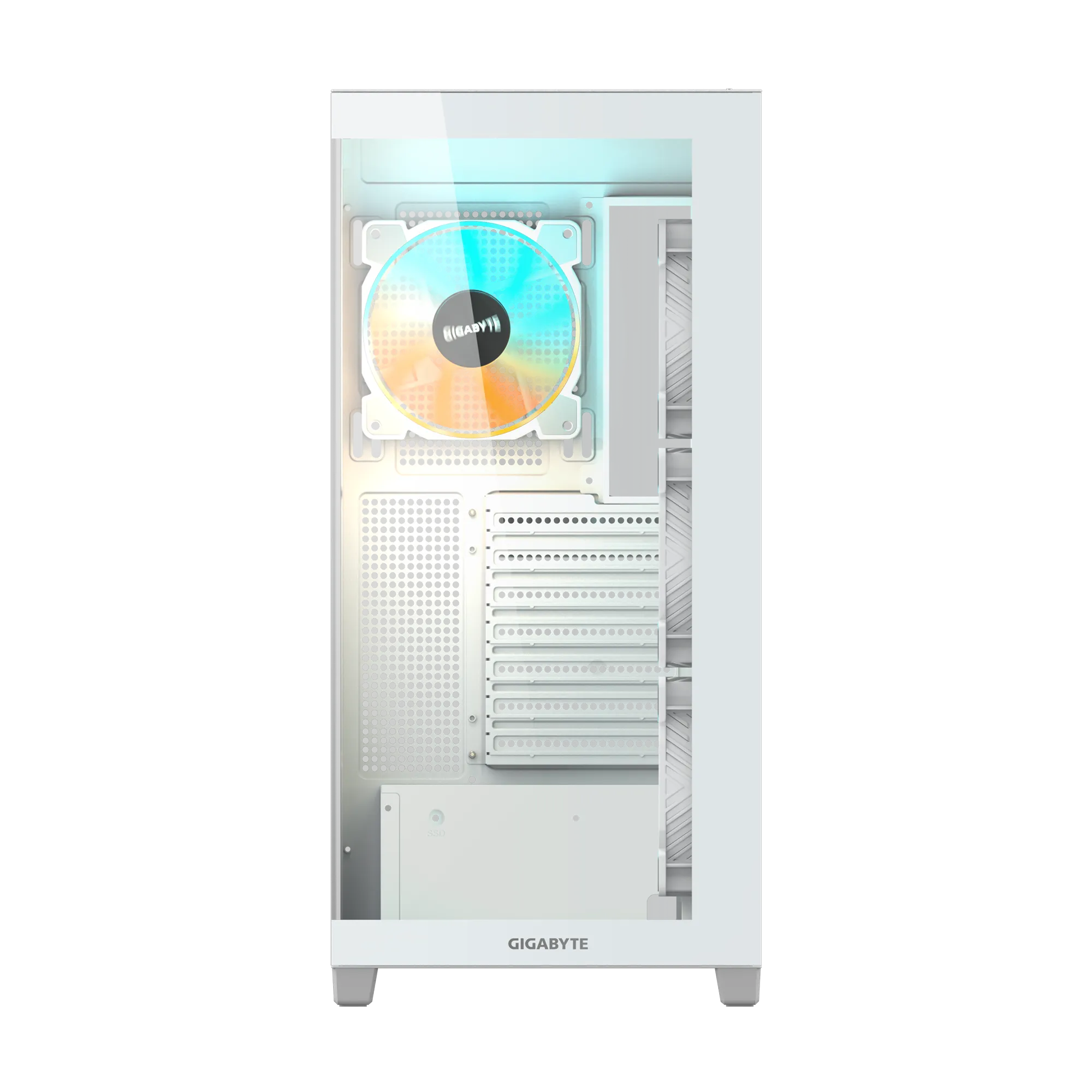 کیس گیمینگ گیگابایت C500 PANORAMIC STEALTH ICE 10 کیس گیمینگ گیگابایت با پنل شیشهای