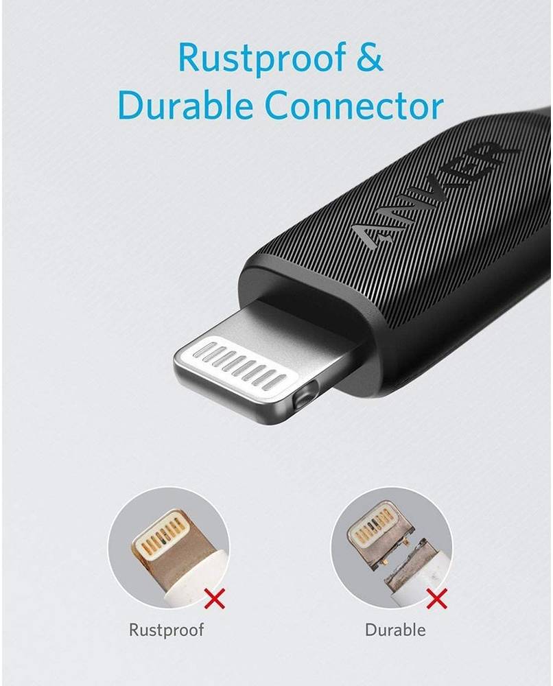 کابل لایتنینگ انکر ANKER A8832H11 طول 90 سانتیمتر مدل USB-C to Lightning 8 کابل لایتنینگ انکر ANKER A8832H11 طول 90 سانتیمتر مدل USB-C to Lightning