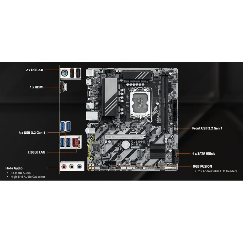 مادربرد گیگابایت مدل B860M D 2 مادربرد گیگابایت مدل B860M D