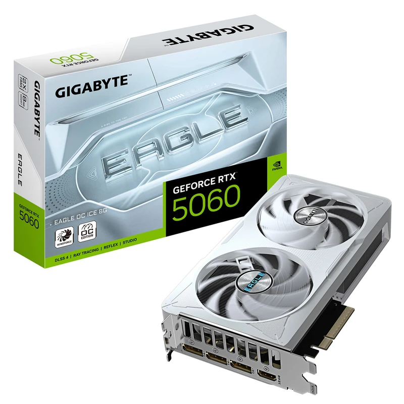 کارت گرافیک گیگابایت مدل GeForce RTX 5060 EAGLE OC ICE 8G 1 کارت گرافیک گیگابایت مدل GeForce RTX 5060 EAGLE OC ICE 8G