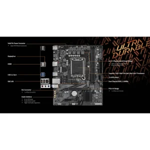 مادربرد گیگابایت, Gigabyte H610M K V2, مادربرد H610, مادربرد Intel H610, مادربرد DDR5, مادربرد Micro ATX, مادربرد LGA1700, مادربرد اقتصادی, مادربرد گیمینگ سبک, مادربرد آواژنگ, گارانتی آواژنگ, فروشگاه آواژنگ لایف