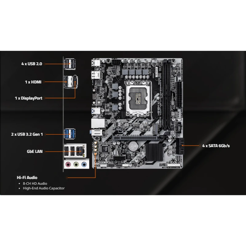 مادربرد گیگابایت مدل H810M K 6 مادربرد گیگابایت مدل H810M K