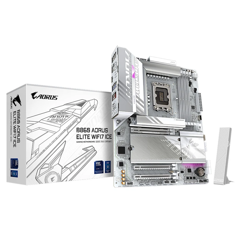 مادربرد گیگابایت مدل B860 AORUS ELITE WIFI7 ICE 1 مادربرد گیگابایت مدل B860 AORUS ELITE WIFI7 ICE